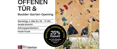 Event-Image for 'TAG DER OFFENEN TÜR & Boulder-Garten-Opening'